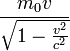 \frac{m_0v}{\sqrt{1-\frac{v^2}{c^2}}}